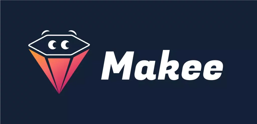 Logo Makee - Fond Bleu